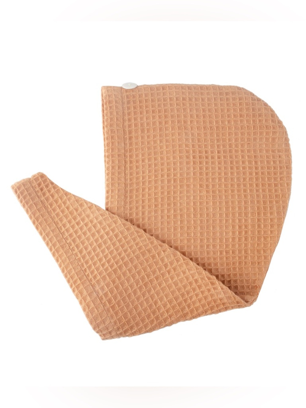 Cotton Waffle Towel Hair Wrap Lightweight Turban Sandstone Sunset Peach Orange